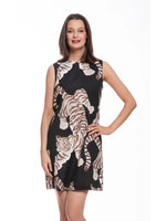 Load image into Gallery viewer, Metropolitan Sheath Dress Black Tiger Print