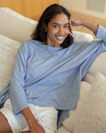Load image into Gallery viewer, Catalina Slub Tee - Cornflower Blue