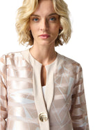 Load image into Gallery viewer, BEIGE/OFF-WHITE SHADOW STRIPE JACKET