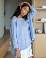 Load image into Gallery viewer, Catalina Slub Tee - Cornflower Blue