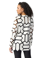 Load image into Gallery viewer, GEOMETRIC PATTERN JACKET - Vanilla