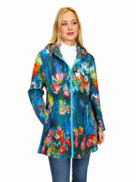 Load image into Gallery viewer, REVERSIBLE RAINCOAT - Springtime/Blue
