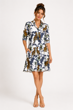 Load image into Gallery viewer, Chatham Dress Cheetahs and Flowers Print