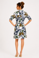 Load image into Gallery viewer, Chatham Dress Cheetahs and Flowers Print