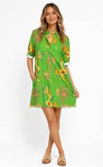 Load image into Gallery viewer, Chatham Dress Green Dragon Print