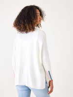 Load image into Gallery viewer, Catalina V Neck Sweater- Dragon Fruit Ringer