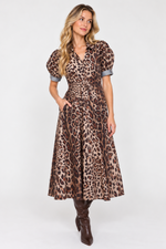 Load image into Gallery viewer, Montauk Dress Cheetah Print