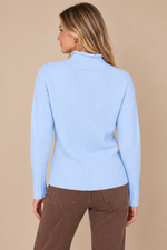Load image into Gallery viewer, Funnel Neck Sweater- Sky