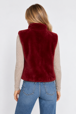 Load image into Gallery viewer, Renuar Faux Fur Vest- Cabernet