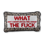 Load image into Gallery viewer, Wtf Needlepoint Pillow