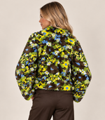 Load image into Gallery viewer, Floral Faux Fur Jacket- Brown Multi