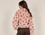 Load image into Gallery viewer, Ivy Jane Branded Fur Jacket in Blush