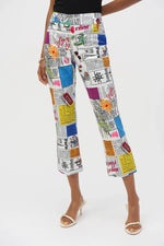 Load image into Gallery viewer, NEWSPAPER PRINT FLARE PANT