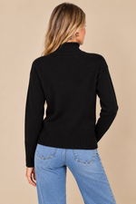 Load image into Gallery viewer, Funnel Neck Sweater- Black