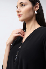 Load image into Gallery viewer, EMBELLISHED BLACK TOP