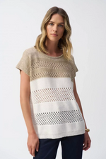 Load image into Gallery viewer, COLORBLOCK PULLOVER - Gold/Vanilla