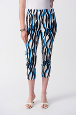 Load image into Gallery viewer, PRINTED CROP PANT - Navy/Vanilla