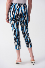 Load image into Gallery viewer, PRINTED CROP PANT - Navy/Vanilla