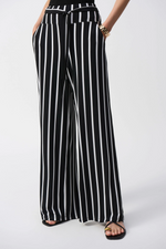 Load image into Gallery viewer, STRIPED SILKY WIDE-LEG PANT