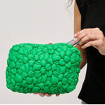 Load image into Gallery viewer, FLORA POP COSMETIC POUCH - Kelly Green