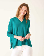 Load image into Gallery viewer, Catalina V-Neck Sweater - Teal