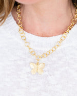 Load image into Gallery viewer, GOLD BUTTERFLY NECKLACE
