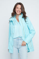 Load image into Gallery viewer, Renuar Capri Blue Rain Coat