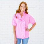 Load image into Gallery viewer, Caryn Lawn- Sissy Stripe Top Pink