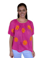Load image into Gallery viewer, IVY JANE- DAISY APPLIQUE TOP