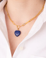Load image into Gallery viewer, AUDREY HEART NECKLACE- BLUE LAPIS