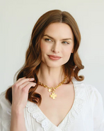Load image into Gallery viewer, GOLD CROSS FRONT TOGGLE NECKLACE
