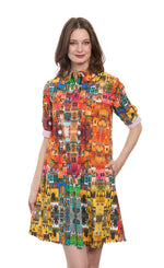 Load image into Gallery viewer, Chatham Dress Multi Doors Print