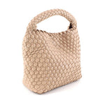 Load image into Gallery viewer, Medium Woven Hobo Crossbody Bag- Khaki