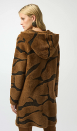 Load image into Gallery viewer, Feather Yarn Animal Jacquard Hooded Coat