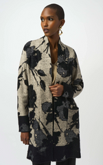 Load image into Gallery viewer, Abstract Jacquard Sweater Knit Long Cardigan