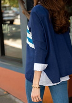 Load image into Gallery viewer, Catalina Crewneck Sweater - Navy/Teal
