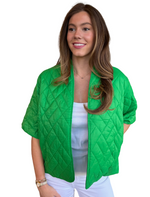 Load image into Gallery viewer, Caryn Lawn Penny Puffer Jacker : Kelley Green