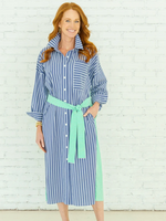 Load image into Gallery viewer, Libby Stripe Dress Navy