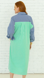 Load image into Gallery viewer, Libby Stripe Dress Navy