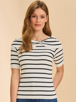 Load image into Gallery viewer, Boatneck Stripe Sweater, Black/White
