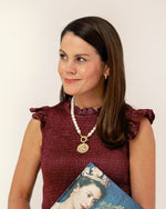 Load image into Gallery viewer, QUEEN ELIZABETH COIN ON PEARL NECKLACE