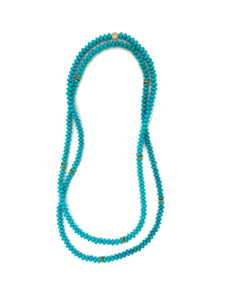 LONG WRAP NECKLACE - TURQUOISE