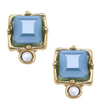 Load image into Gallery viewer, LONDON AQUA CLIP STUDS
