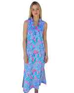 Load image into Gallery viewer, RUFFLE COLLAR MAXI DRESS - Island Paradise
