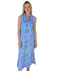 RUFFLE COLLAR MAXI DRESS - Island Paradise