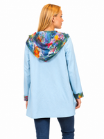 Load image into Gallery viewer, REVERSIBLE RAINCOAT - Springtime/Blue
