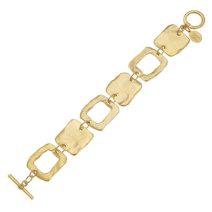 LINKED SQUARE TOGGLE BRACELET