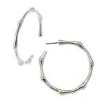 Load image into Gallery viewer, BAMBOO HOOPS - Silver
