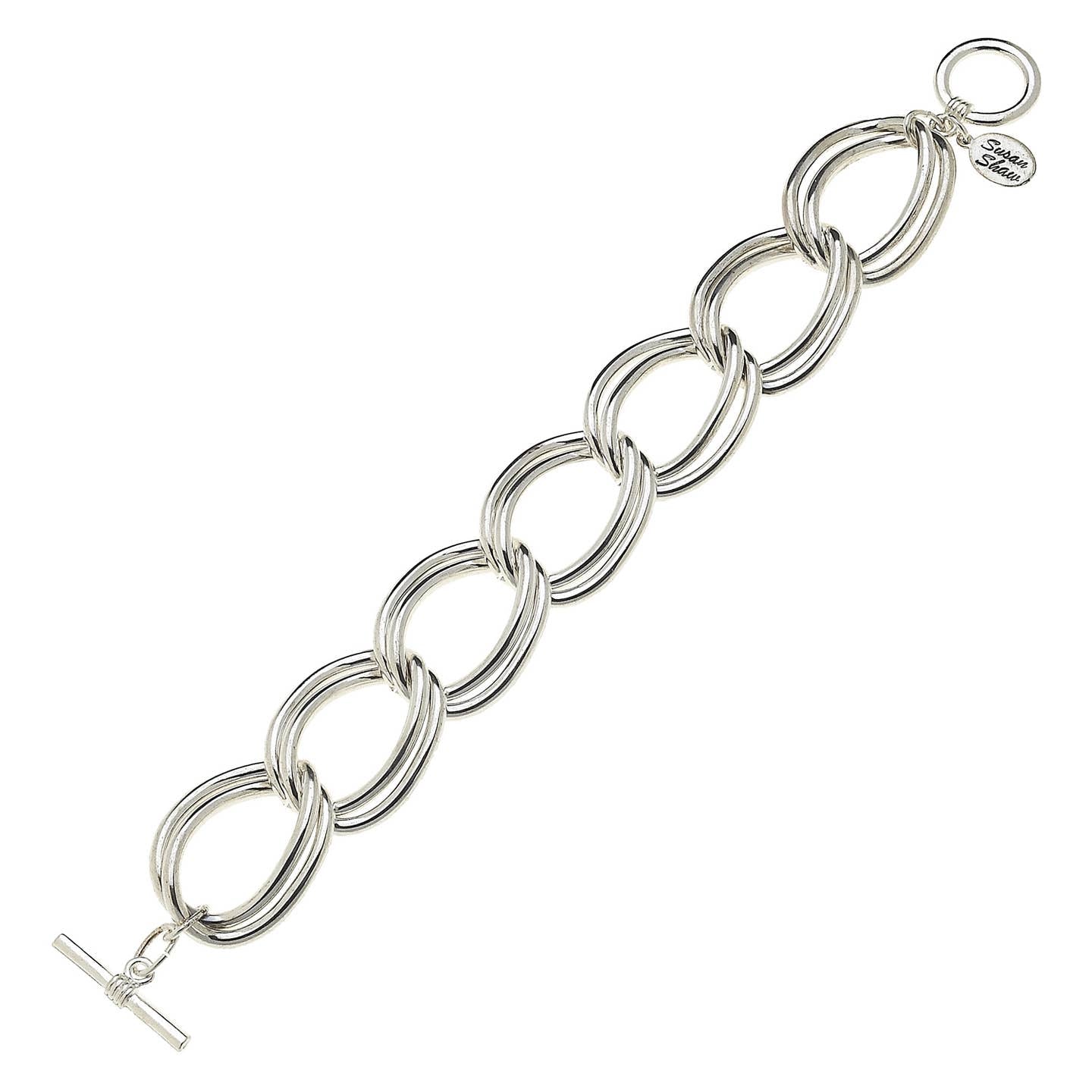 SILVER DOUBLE LINK BRACELET