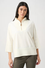 Load image into Gallery viewer, Brushed Viscose And Nylon Funnel-Neck Sweater Winter White
